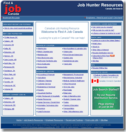 Screen shot of Find-A-Job-Canada