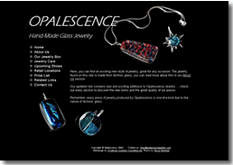 Screen shot of Opalescence Jewelry