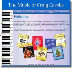 Screen shotof The Music of Craig Cassils