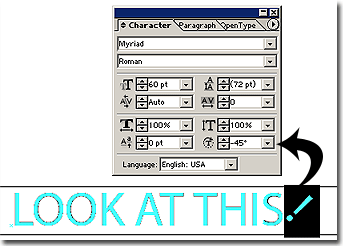 Expert Tips - Illustrator CS Character Rotation